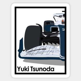 Yuki Tsunoda Formula One Race Car, Alpha Tauri AT03 Sticker